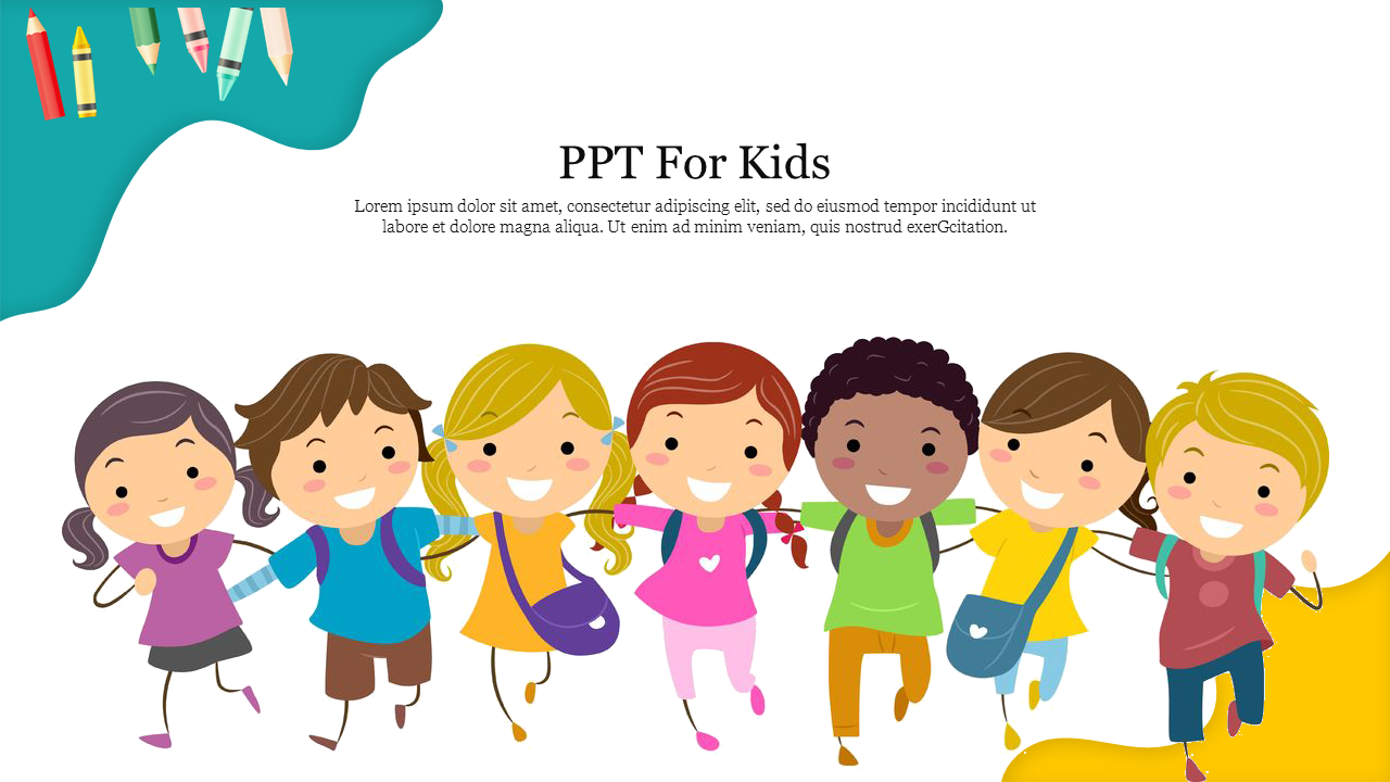 PPT For Kids PowerPoint Template and Google Slides